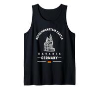 Neuschwanstein Castle Bavaria German Flag Germany Tank Top