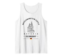 Neuschwanstein Castle Bavaria German Flag Germany Tank Top