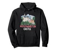 Neuschwanstein Castle Bavaria Mountains Germany Pullover Hoodie