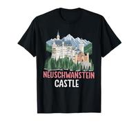 Neuschwanstein Castle Bavaria Mountains Germany T-Shirt