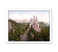 Neuschwanstein Castle Bavaria Photograph Royal Historic Large Framed Art Print Poster Wall Decor 18x24 in