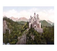 Neuschwanstein Castle Bavaria Photograph Royal Historic Large Wall Art Print Canvas Premium Mural
