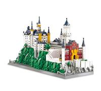 Neuschwanstein Castle Building Blocks Set - 1969PCS Fairytale Castle Bricks Kit, Bavarian Landmark Gothic Architecture Model, City Steet View, Home Decor, Idea Gift for Adult, Teen