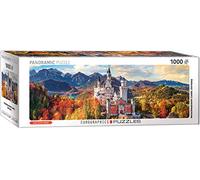 Neuschwanstein Castle in Autumn Panorama 1000-Piece Puzzle