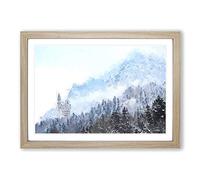 Neuschwanstein Castle in Germany in Abstract Framed Print | A2 Oak Framed Wall Art | Ready to Hang | Abstract Cityscape Picture | Living Room Bedroom Lounge Office