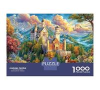 Neuschwanstein Castle Jigsaw Puzzle for Adults& Kids,1000 Pieces Challenge Toy Home Decoration for Adults& Kids Age 14 Years Up 52x38cm/1000pcs