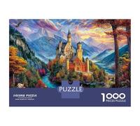 Neuschwanstein Castle Jigsaw Puzzles 1000 Pieces. Whimsical Challenge Toy for Adults Kids Age 14 Years Up 52x38cm/1000pcs