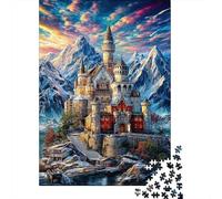 Neuschwanstein Castle Jigsaw Puzzles 1000 Pieces. Whimsical Challenge Toy for Adults Kids Age 14 Years Up 38x26cm/1000pcs
