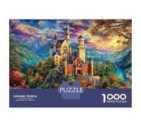 Neuschwanstein Castle Jigsaw Puzzles 1000 Pieces. Whimsical Challenge Toy for Adults Kids Age 14 Years Up 52x38cm/1000pcs