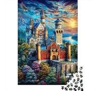 Neuschwanstein Castle Jigsaw Puzzles 1000 Pieces. Whimsical Challenge Toy for Adults Kids Age 14 Years Up 38x26cm/1000pcs