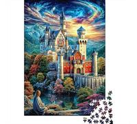 Neuschwanstein Castle Jigsaw Puzzles 1000 Pieces. Whimsical Challenge Toy for Adults Kids Age 14 Years Up 38x26cm/1000pcs