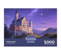 Neuschwanstein Castle Jigsaw Puzzles for Adults 1000 Piece Landmark Building Educational Challenge Games High Difficulty Home Decoration Beautiful 70x50cm/1000pcs