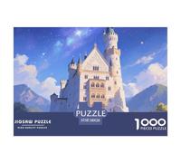 Neuschwanstein Castle Jigsaw Puzzles for Adults 1000 Pieces Landmark Building Educational Game High Difficulty Home Decoration Beautiful 38x26cm/1000pcs