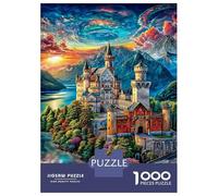 Neuschwanstein Castle Jigsaw Puzzles for Adults Kids.1000 Pieces Puzzle,Whimsical Challenge Toy for Adults& Kids Age 14 Years Up 52x38cm/1000pcs