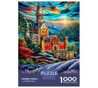 Neuschwanstein Castle Jigsaw Puzzles for Adults Kids.1000 Pieces Puzzle,Whimsical Challenge Toy for Adults& Kids Age 14 Years Up 70x50cm/1000pcs