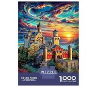 Neuschwanstein Castle Jigsaw Puzzles for Adults Kids.1000 Pieces Puzzle,Whimsical Challenge Toy for Adults& Kids Age 14 Years Up 52x38cm/1000pcs