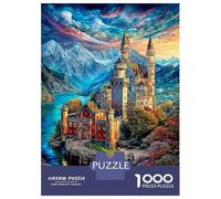 Neuschwanstein Castle Puzzle 1000 Pcs Impossible Jigsaw Puzzle, Challenge Puzzle for Adults & for Age 14 And Up 38x26cm/1000pcs