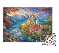 Neuschwanstein Castle Puzzle 1000-Piece for Adults And Kids, Difficult Jigsaw Puzzle, Challenging & Relaxing Gift 52x38cm/1000pcs