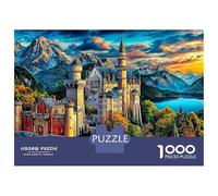 Neuschwanstein Castle Puzzle 1000 Pieces, Whimsical Challenge Toy Jigsaw Puzzles for Adults And Kids Age 14 Years Up 52x38cm/1000pcs