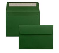 Neuser colourful, self-adhesive C6 envelopes, 162 mm x 114 mm 50 Umschläge dark green