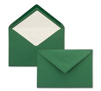 NEUSER PAPIER 15x envelopes C5 - dark green - lined with white tissue paper - 110 g/m² - 22.9 x 15.5 cm - wet glue