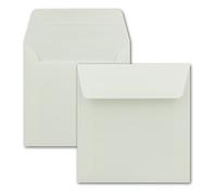 "NEUSER PAPIER" 25 envelopes in cream square envelopes 16 x 16 cm Strong quality 120 grams/m² Self-adhesive without window