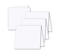 NEUSER PAPIER 50x folding inserts for square double cards - bright white - 130 x 260 mm - by Gustav NEUSER
