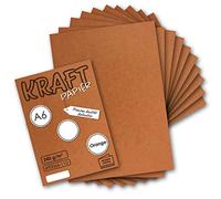 NEUSER PAPIER 50x Kraft paper orange/rust red craft sheets A6-105 x 148mm craft paper, construction paper, coloured paper, photo cardboard, postcards made of natural cardboard 225 g/m²