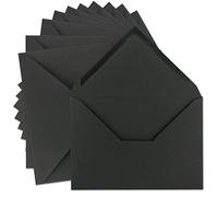 NEUSER PAPIER 50x Vintage envelopes DIN C5 kraft paper 120 g/m² 157 x 225 mm black recycling wet glue pointed flap Environmental by GUSTAV NEUSER