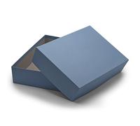 NEUSER PAPIER Storage and Gift Boxes - Pack of 1 - DIN A4 - Grey Blue Covered - 302 x 213 x 70 mm