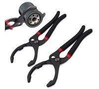 NEUSID 10" and 12" Oil Filter Removal Tool, 2Pcs Adjustable Long Handle Oil Filter Wrench Pliers Universal Mechanic Tools for Engine Filters, Conduit, Fittings
