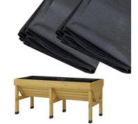 NEUSID 2 Pcs Fabric Liner for Large Veg Trough Planters Outdoor Raised Bed Liners Heavy Duty Non-Woven Black Vegetable Trug Herb Vegtrug Planter Liner (Large, 160cm x 290cm)