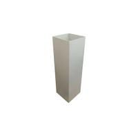 Neustein Umbrella Stand Cream White with Modern Design Metal for Home and Office, Design Stand, 2 Hooks, 2 x Removable Water Collection Tray, 15.5 x 15.5 x 49 cm, Square, Umbrella Stand