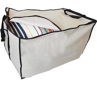 Neusu Bedding Storage Bag With Zips - 150 Litres 68x47x47cm - Storage Chest for Duvets, Pillows, Quilts, Clothing, Caravan Bedding - Beige