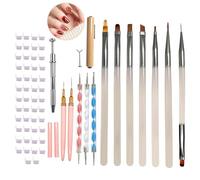 Neutechno 65Pcs Professional Nail Art Tools Set Premium Nail brushes & Pens