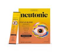 Neutonic Nootropic Focus Blend Powder | Peach Mango 16 Sticks | Caffeine Free, Zero Sugar | Support Memory, Mental Clarity, Cognitive Function | Boost Focus, Energy, Brain Health