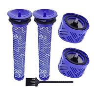 Neutop Filter Replacement Compatible with Dyson V6 Absolute Animal Motorhead Trigger SV05 SV09 Cordless Stick Vacuum, with 2 HEPA Post & 2 Pre Filters, Replace Part 966741-01, 965661-01.