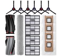 Neutop Replacement Accessories Compatible with eufy E28 E25 Omni Robot Vacuum Parts with 1 Roller Brush 4 HEPA Filter(New Version) 6 Side Brush 1 Rolling Mop 4 Dust Bag