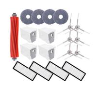 Neutop Replacement Parts Compatible with Roborock Qrevo S/Qrevo Plus/Qrevo Pro/Qrevo MaxV, Robot Vacuum Accessories 1 Roller Brush 4 Filter 6 Side Brush 4 Mop Pad 4 Dust Bag