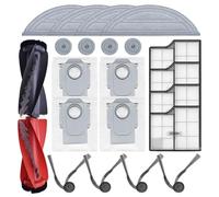 Neutop Replacement Parts Compatible with Roborock Saros 10, Robot Vacuum Accessories 1 Dual Main Brush 4 Filter 4 Side Brush 4 Mop Pad Set 4 Dust Bag