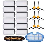 Neutop Replacement Parts for Ecovacs Deebot N79S, N79, DN622, DN622.11, DN622.31, N79W, N79se and Deebot 500, 502 Robot Vacuum Accessory with 1 Roller Brush 12 Filters 6 Side Brushes 1 Mesh Filter.