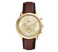 Neutra Brown Leather & Gold Dial Mens Watch
