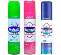 Neutradol Air Freshener Spray Bundle - 3x 300ml Aerosol Odour Neutraliser for Home, Bathroom, Kitchen - Super Fresh, Fresh Pink, Original
