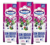 Neutradol Berry Fusion Bin Odour Destroyer 350g Powerful Bin Freshener for All Household Bins Active Deodorising, Eliminates & Neutralises Bad Odours, Long Lasting Freshness 3 Packs