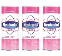 Neutradol Carpet Deodoriser 350g (3 Pack) - Fresh Pink, Eliminates Odours, Long-Lasting Freshness, Easy to Use Carpet & Rug Freshener