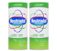 Neutradol Carpet Deodoriser 350g Fresh Super 2 Pack - Odour Eliminator Powder for Carpets Rugs and Upholstery - Neutralises Smells Pet Odours and Musty Scents - Long Lasting Fragrance Room Freshener