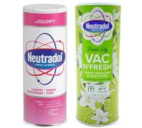 Neutradol Fresh Pink & Vac n Fresh Lily - Carpet Deodorizer & Freshener - Odor Eliminator - Refresh with Shake, 2 Pack + Cheeroo Magnet