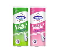 Neutradol Shake It Fresh Carpet Deodoriser, Odour Neutraliser for Carpets & Rugs, Pink & Super Scent, Multipack of 2 x 350g