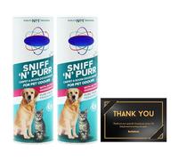 Neutradol Sniff n Purr Pet Deodoriser, Odour Neutraliser for Pet Areas, Carpet & Room Deodoriser For Pet Odours, Pure Fresh, Multipack of 2 x 525g
