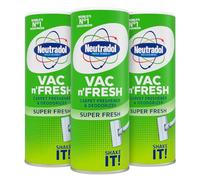 Neutradol VAC n’FRESH Super Fresh Carpet Freshener & Deodorizer 350g Pack of 3 - Professional Carpet Odour Neutraliser - Pet, Smoke & Waste Smell Remover - Safe Non-Toxic Vacuum Powder